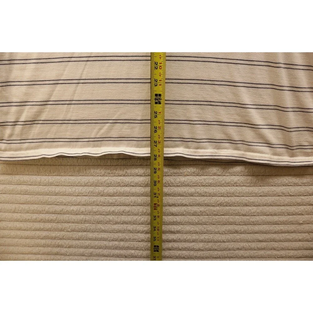George Short Sleeve Polo Shirt Sz Xl White Striped Men 46-48
